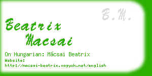 beatrix macsai business card