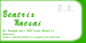 beatrix macsai business card